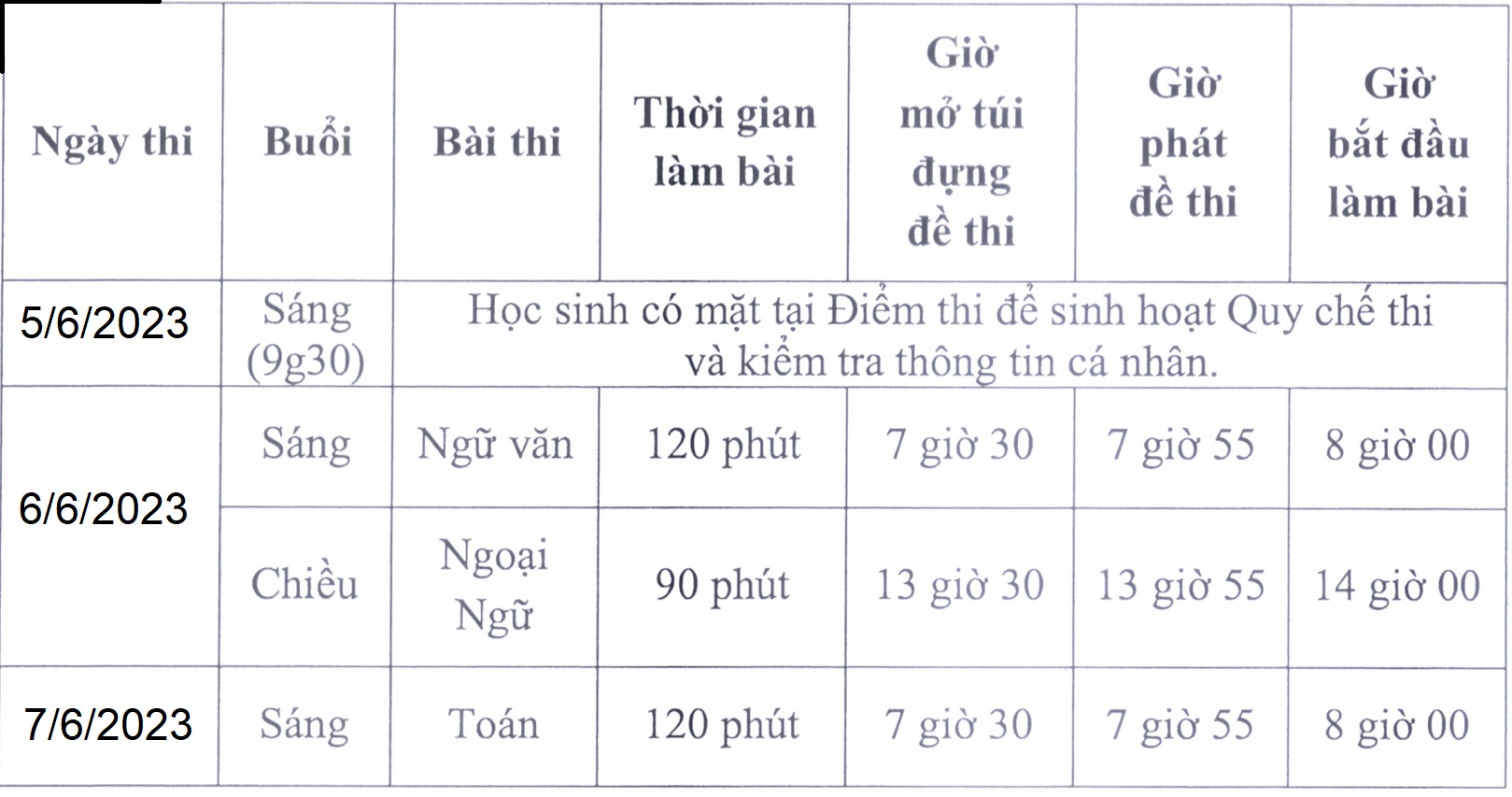 lịch thi tuyển sinh vào lớp 10 tại tphcm và hà nội